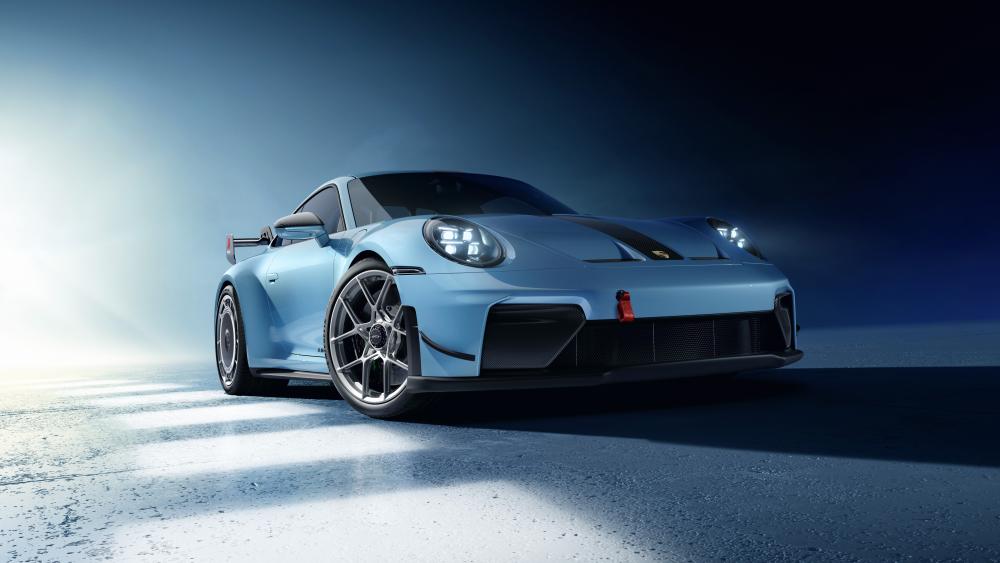 Ice Blue Porsche 911 Dreamcar in Ultra Detailed 8K wallpaper