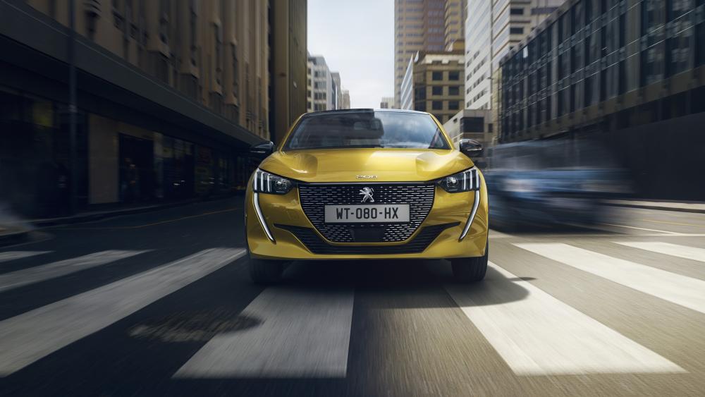 Peugeot 208 Charging Through the City in Crisp 4K Detail wallpaper