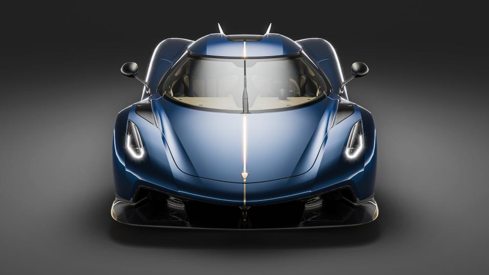 Koenigsegg Jesko Hypercar Front View in Sleek Studio Lighting wallpaper