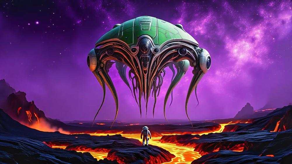 Living Alien Space Ship wallpaper