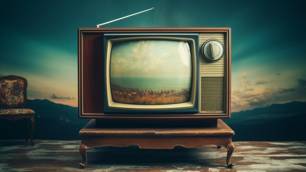 Retro Analog Television Dreamscape in Cinematic 4K wallpaper