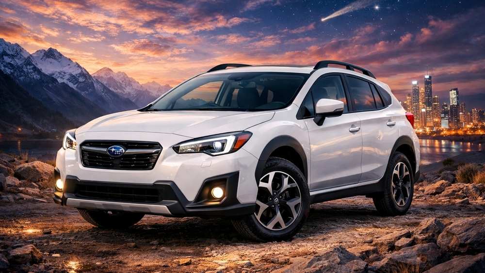Subaru XV Adventure SUV Under Meteor Sunset Skyline wallpaper