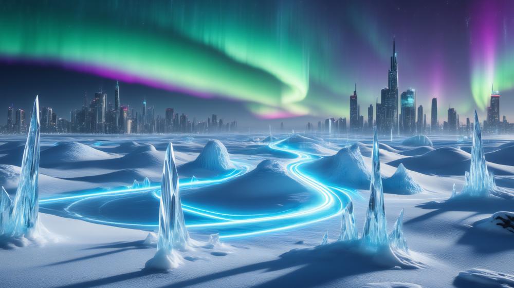 Arctic Cyberpunk World wallpaper