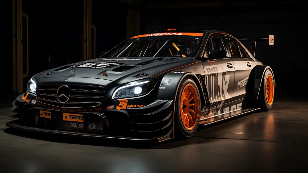 Midnight Mercedes Motorsport Beast in 5K AI Styled Detail wallpaper