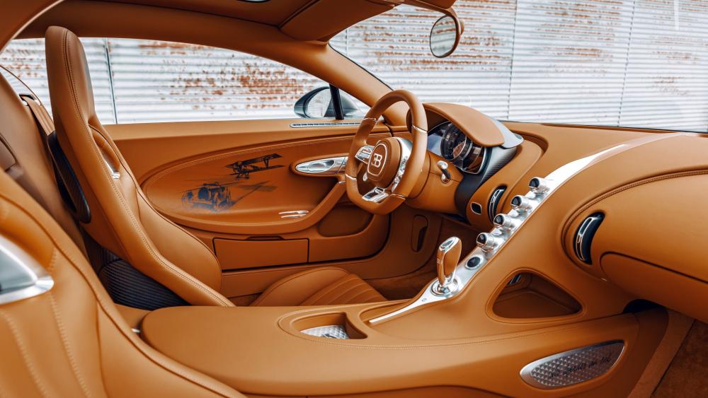 Bugatti Chiron Interior Elegance in 4K Supercar Luxury Cockpit View wallpaper