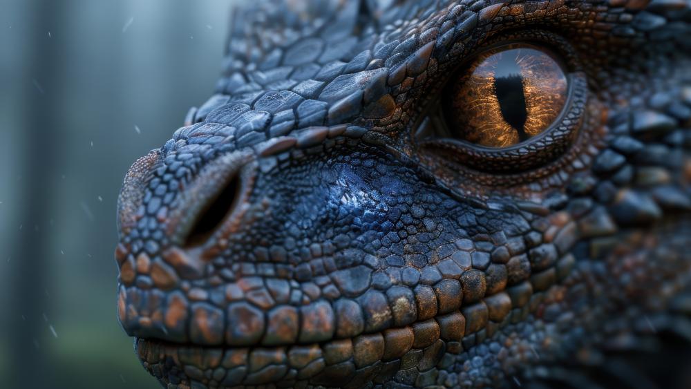 Stormlit Dragon Eye in Hyperreal 5K Fantasy Detail wallpaper