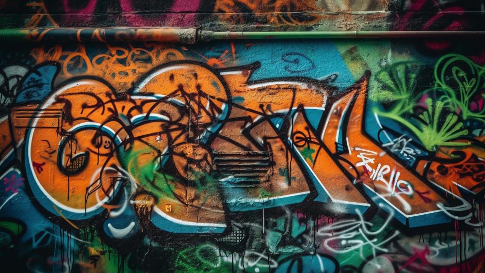 Neon Drip Graffiti Dreams in 5K Street Art Abstract wallpaper
