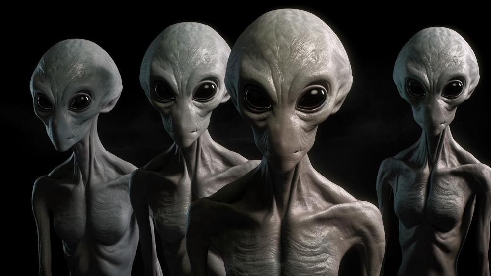 Silent Grey Visitors From Beyond the Stars in Ultra Sharp 5K wallpaper