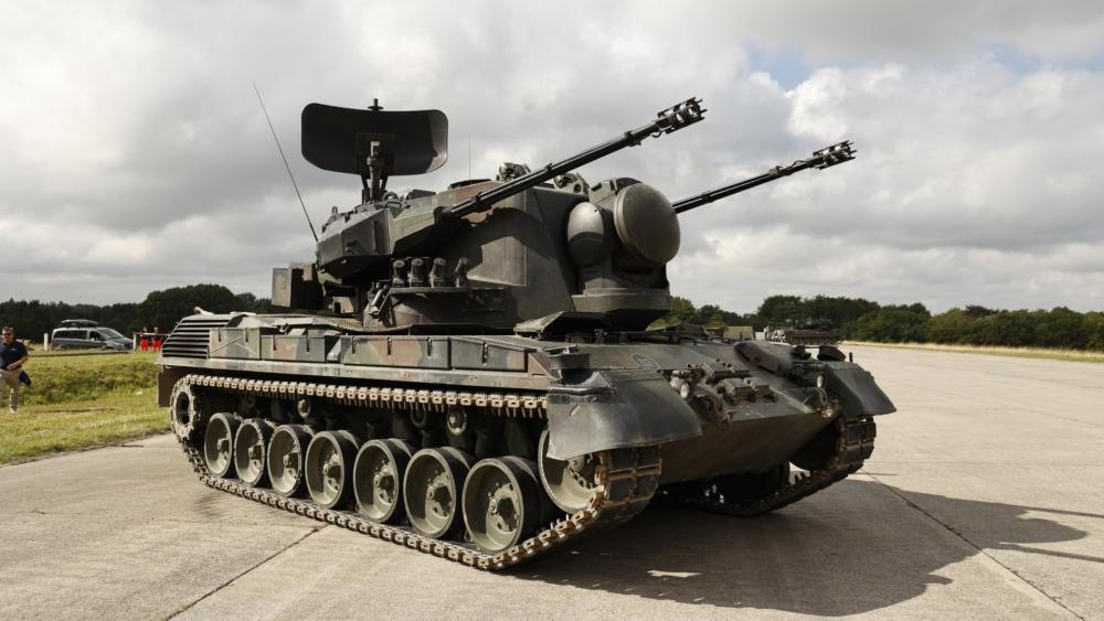 Flakpanzer Gepard Anti Aircraft Tank on Airfield Tarmac wallpaper