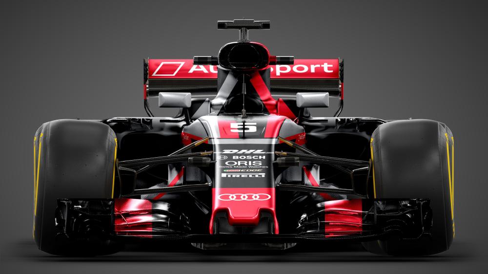 Audi F1 Concept Racer Front View in Ultra Sharp 4K wallpaper