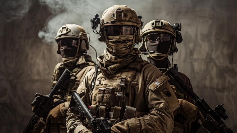 Elite Infantry Squad in Tactical Gear 5K Military AI Art wallpaper