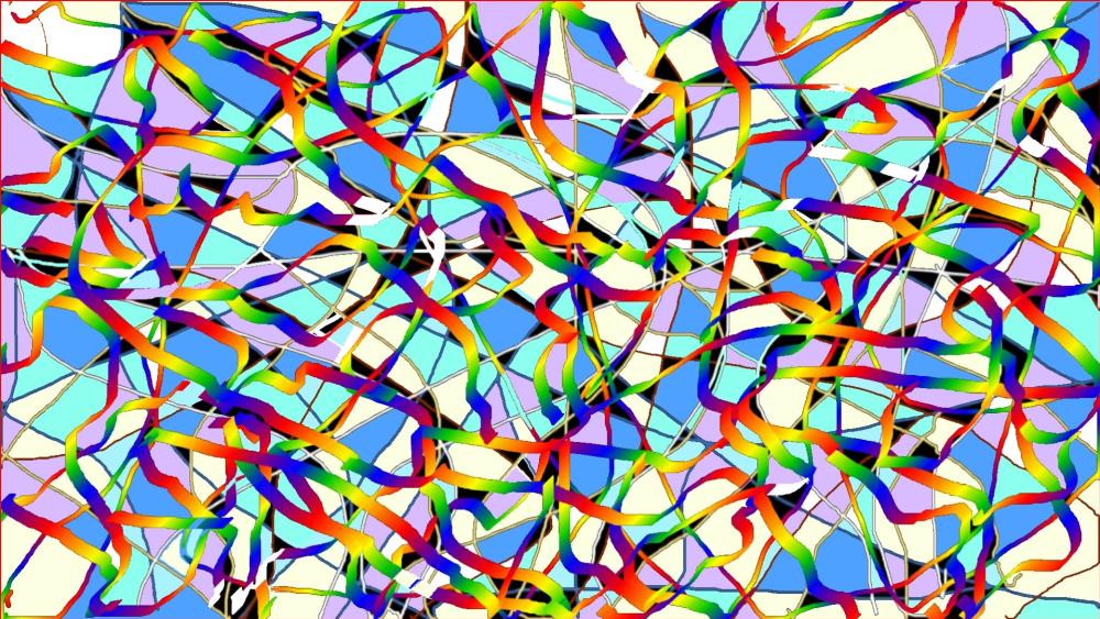 Abstraction. Stained-glass effects. 2026 wallpaper