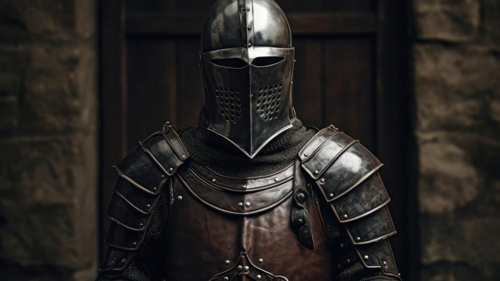 Steel Crusader Sentinel in Shadowed Keep wallpaper