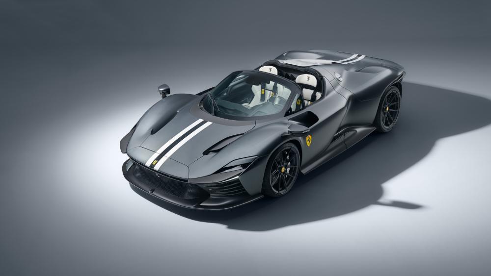 Novitec Ferrari Daytona SP3 Matte Gray Roadster 4K Wallpaper wallpaper