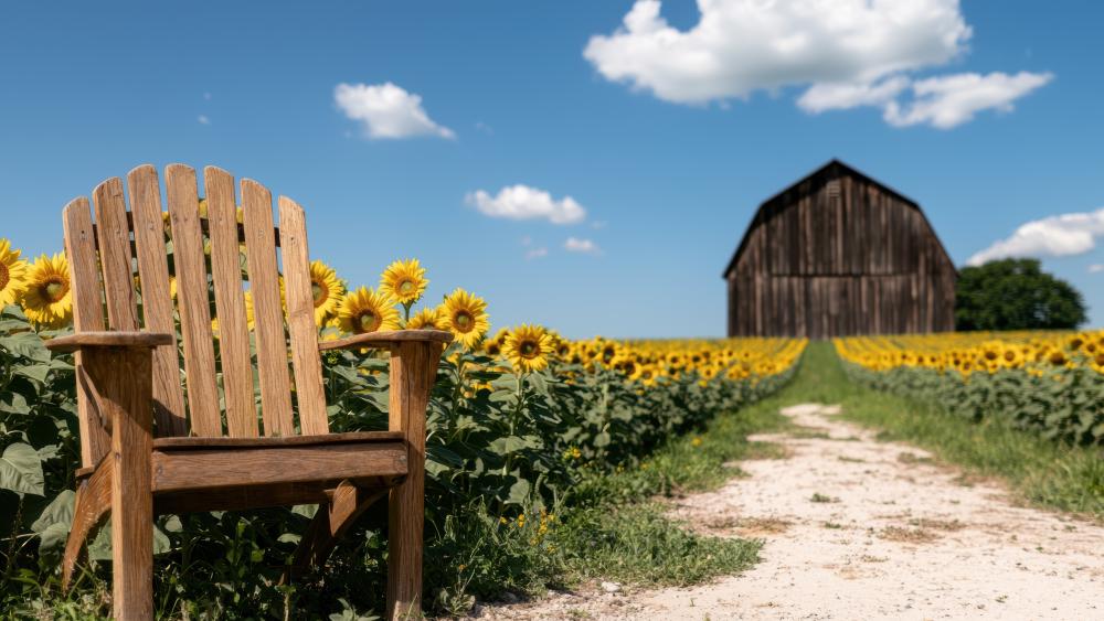 Sunflower Lane Serenity by the Family Barn wallpaper