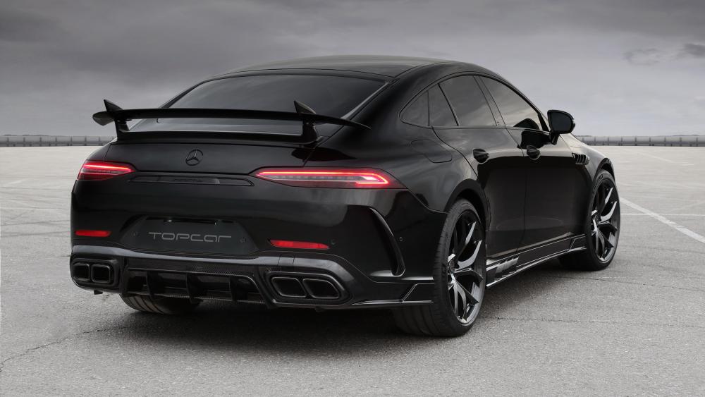 Mercedes-Benz GT63s Stealth Black Rear View 5K Wallpaper wallpaper