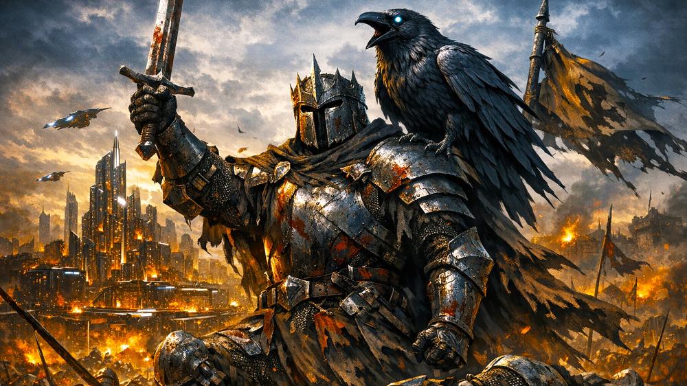 Ravenbound Knight of the Burning Kingdom wallpaper