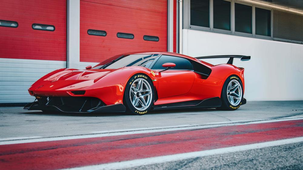 Ferrari P80C Trackside Presence in Ultra Sharp 8K wallpaper