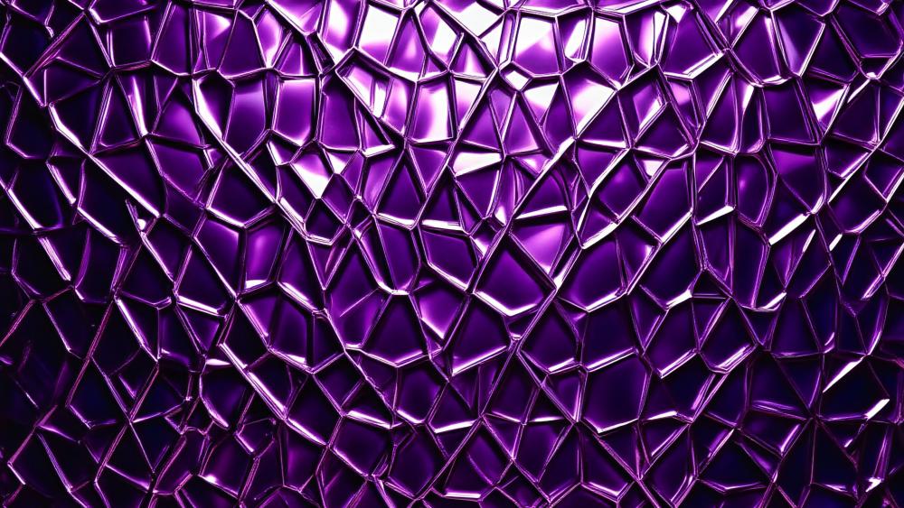 Violet Penrose Shattered Mesh Glow in Ultra Deep Purple wallpaper