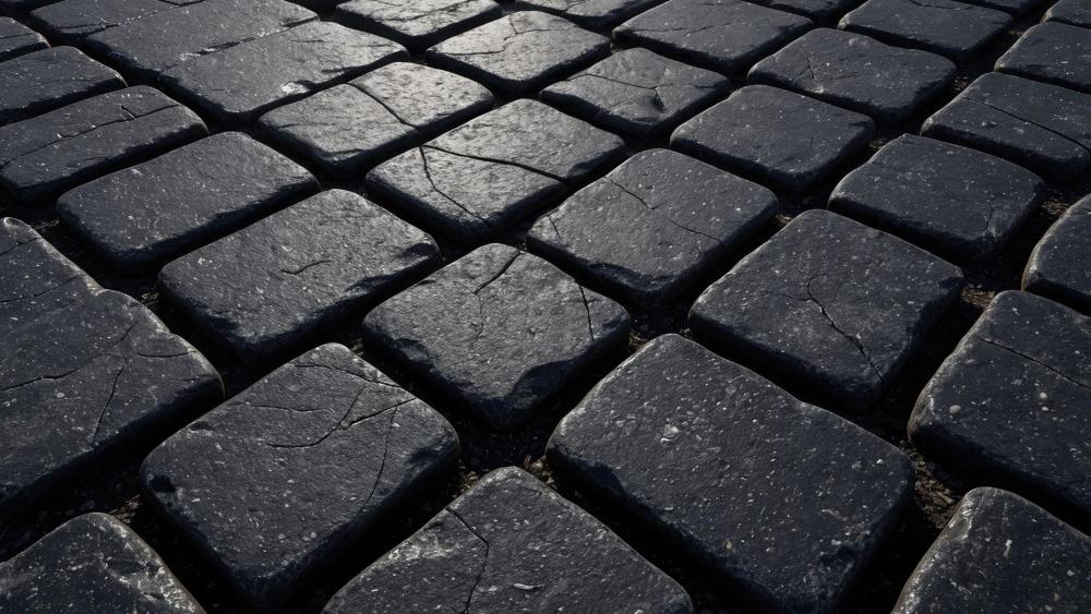 Midnight Cobblestone Grid Abstract AI Texture Wallpaper wallpaper