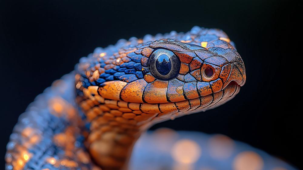 Neon Serpent Portrait in Ultra Detailed 4K AI Art wallpaper