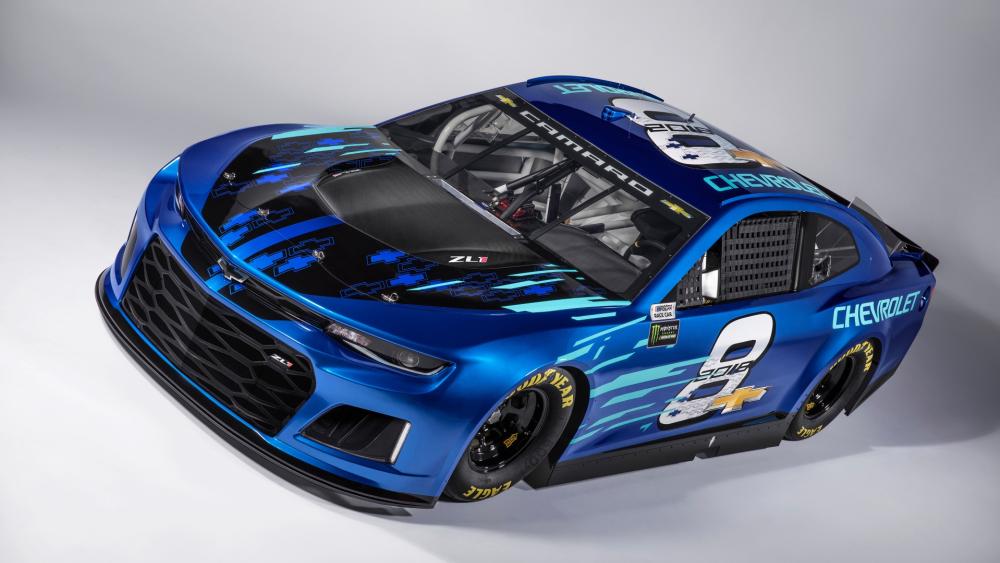 Chevrolet Camaro ZL1 NASCAR Racer On Clean White Studio Backdrop wallpaper