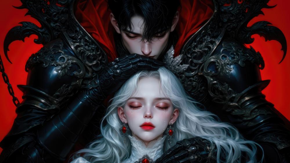 Crimson Vow of the Gothic Guardians wallpaper