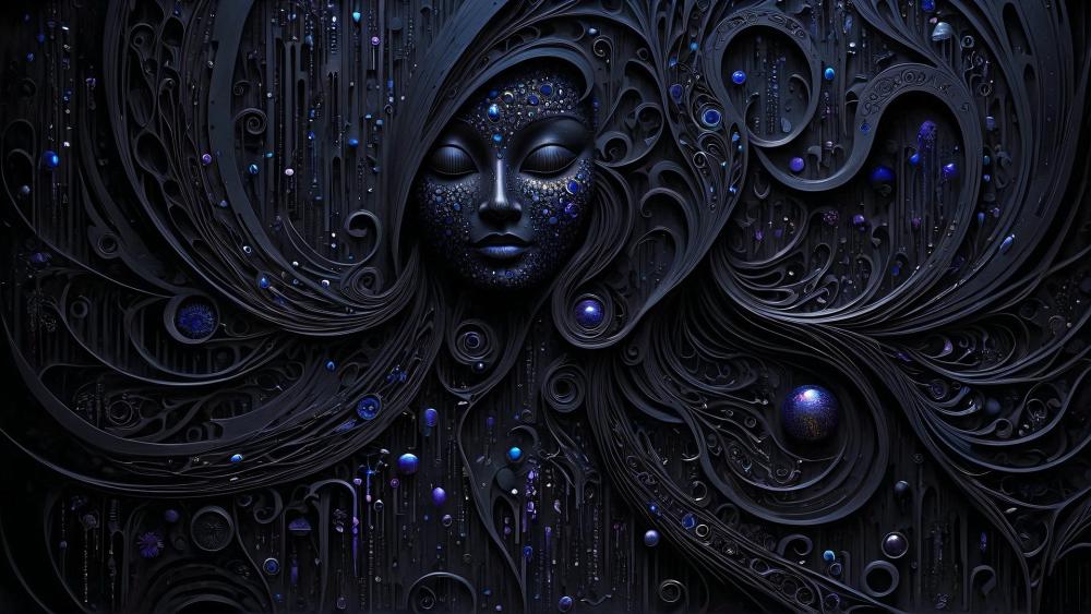 Nocturne Veil of the Cosmic Head wallpaper