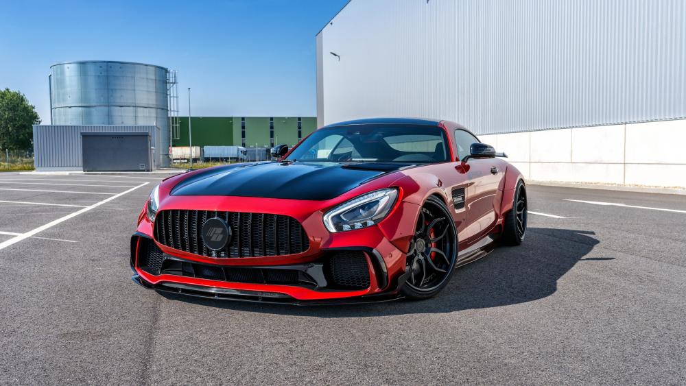 Crimson Mercedes AMG GT S 4K Street Performance Wallpaper wallpaper