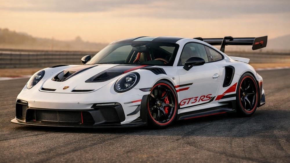 Porsche 911 GT3 RS Track Ready in Golden Hour wallpaper