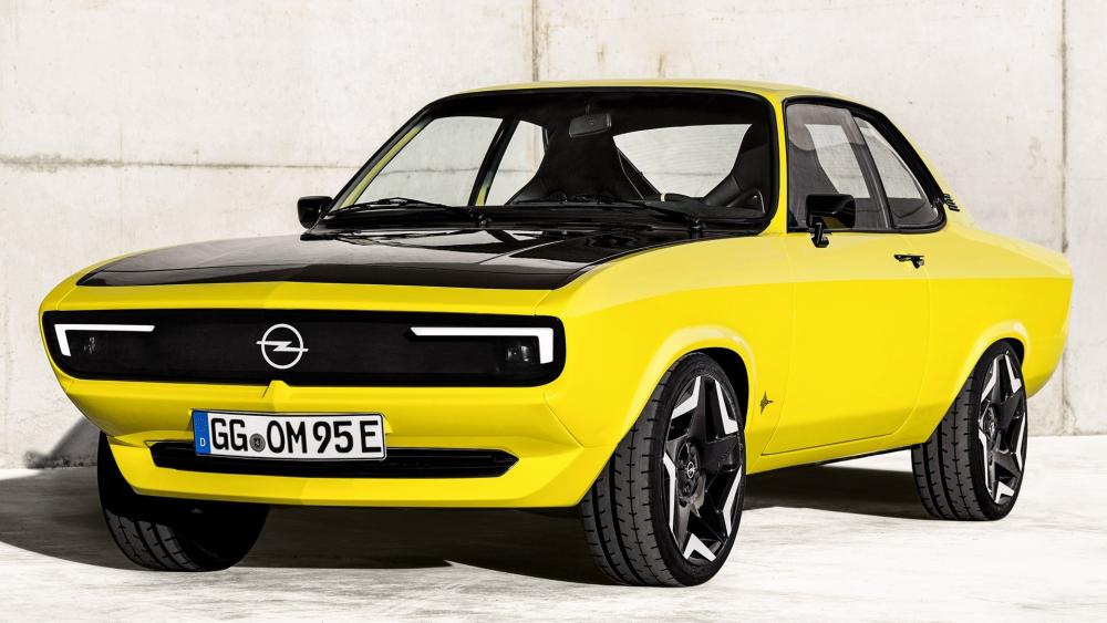 Electric Yellow Opel Manta GSe ElektroMOD Vintage Icon Reborn wallpaper