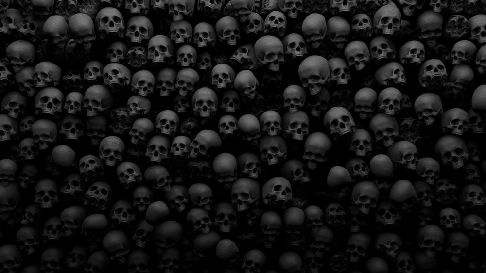 Midnight Ossuary of Endless Skulls wallpaper