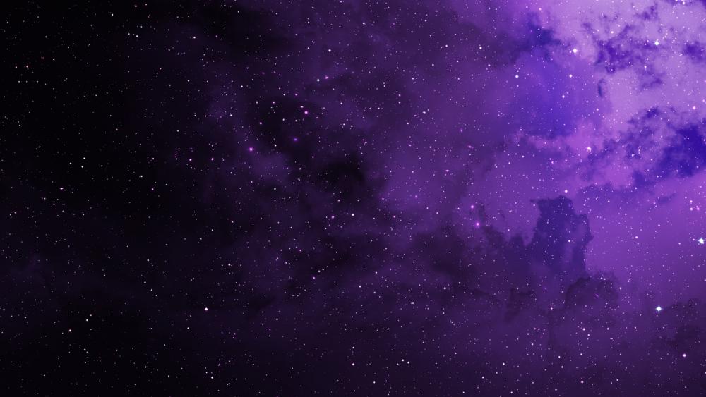 Violet Nebula Drift Across the Star Filled Universe wallpaper