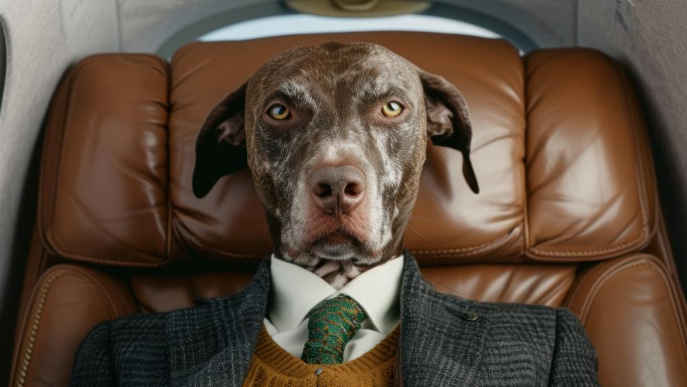 Private Jet Gentleman Dog wallpaper