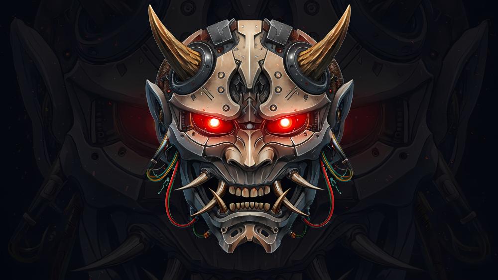 Cyber Oni Mecha Overlord wallpaper