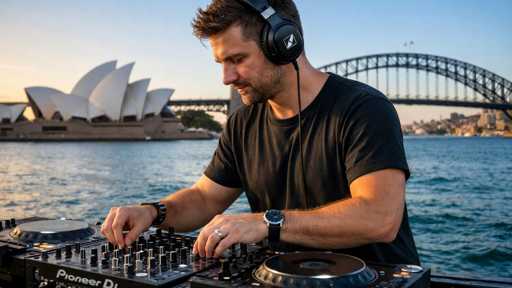 Sydney Harbor DJ Sunset wallpaper