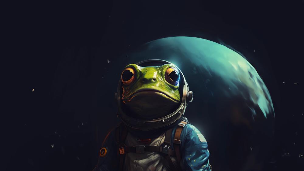 Cosmic Frog Explorer wallpaper