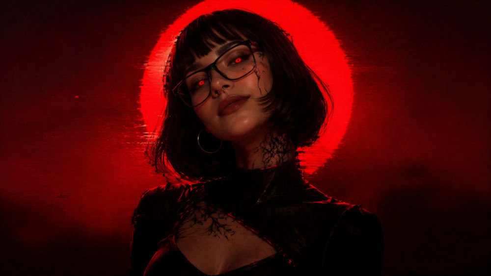 Crimson Halo Demoness wallpaper