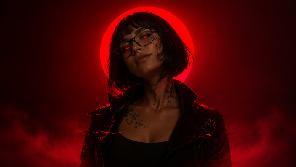 Crimson Eclipse Vampire Siren wallpaper