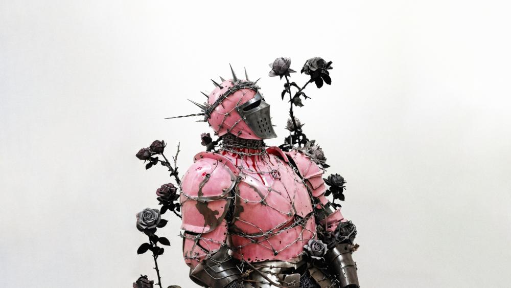 Rosebound Knight in Pink Armor wallpaper