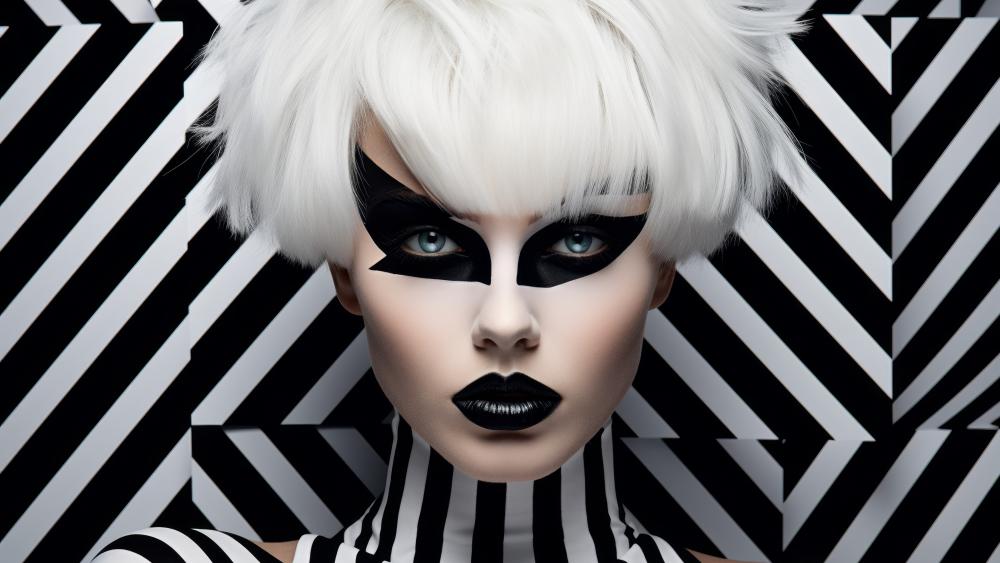 Monochrome Gothic Muse wallpaper