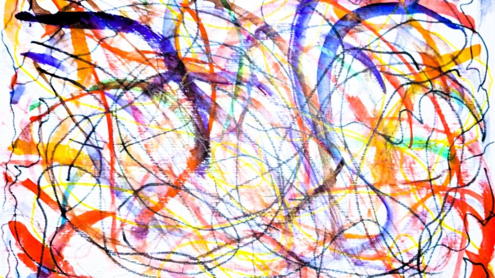 Playful Scribble Burst wallpaper