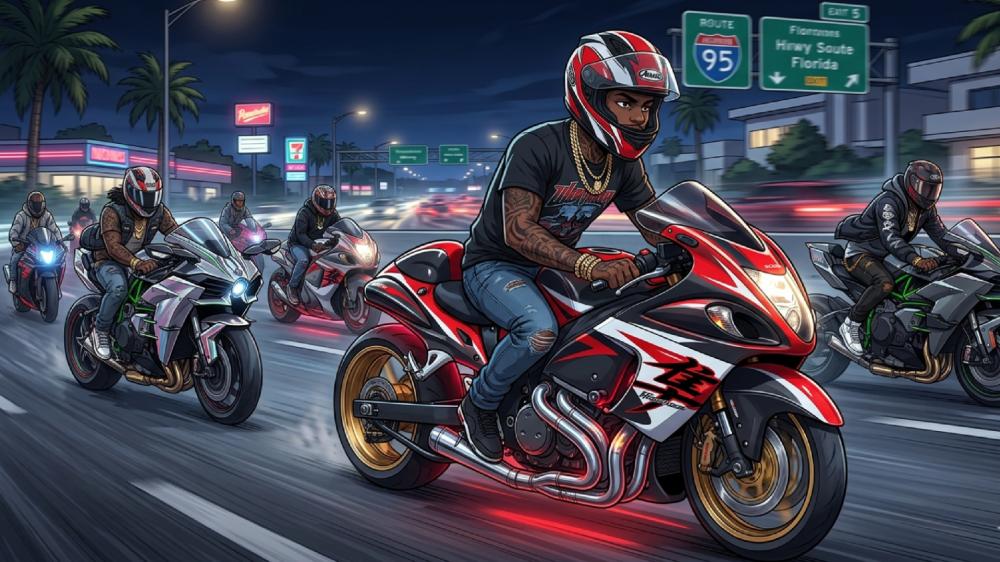 Neon Night Riders wallpaper