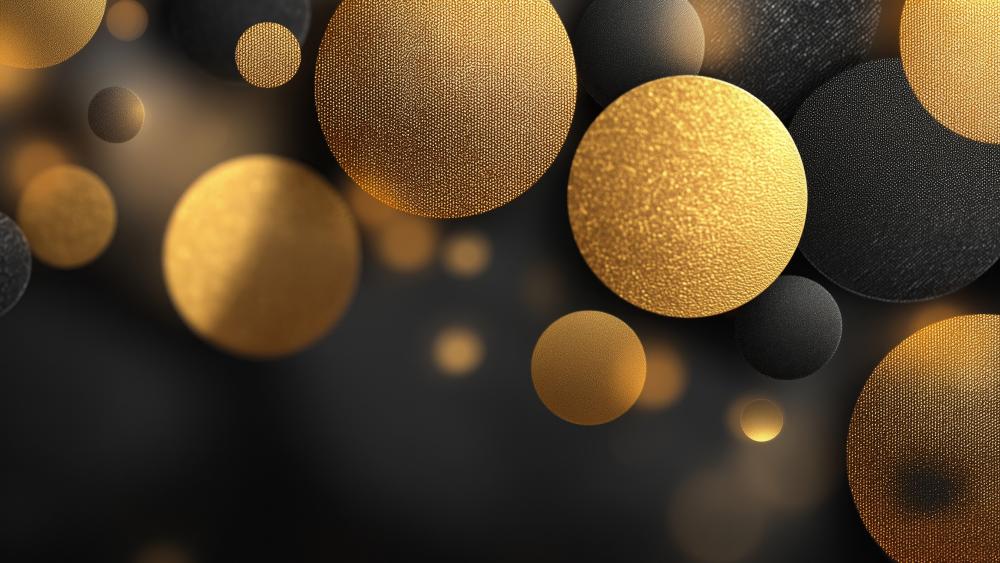 Golden Orb Drift wallpaper