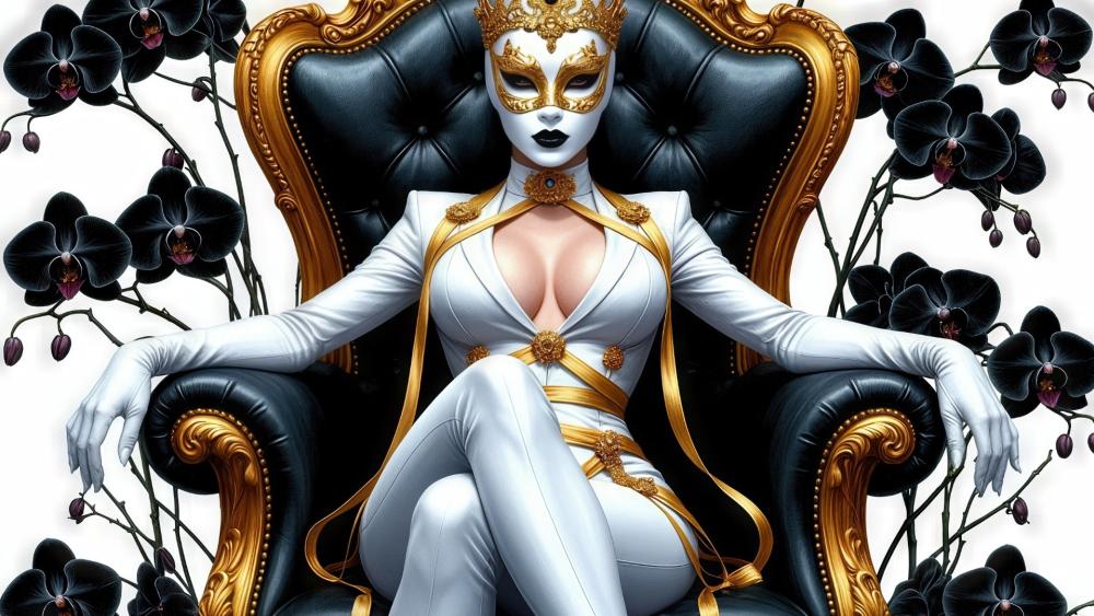 Masked Queen of the Gothic Throne wallpaper