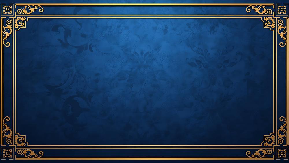 Elegant Blue Ornamental Frame wallpaper