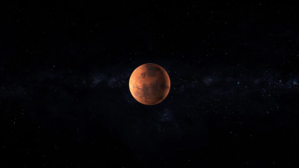 Mars Drifting Through Silent Space wallpaper
