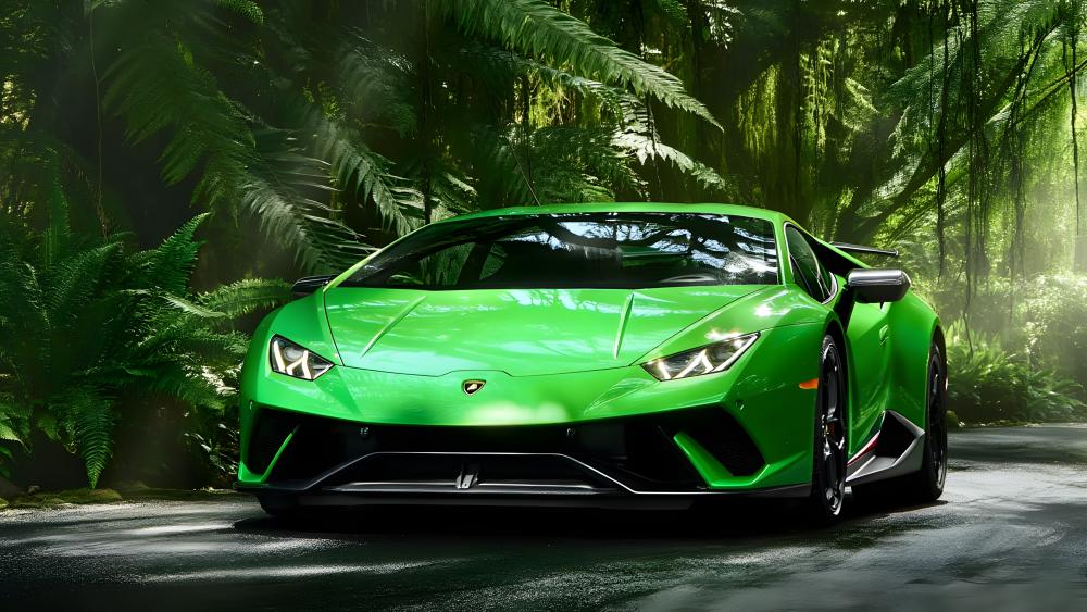 Jungle Green Lamborghini Dream wallpaper