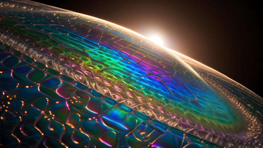 Holographic Alien Megastructure wallpaper