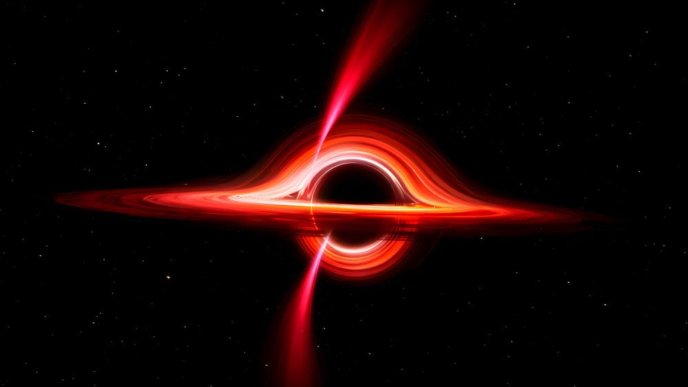 Crimson Black Hole wallpaper